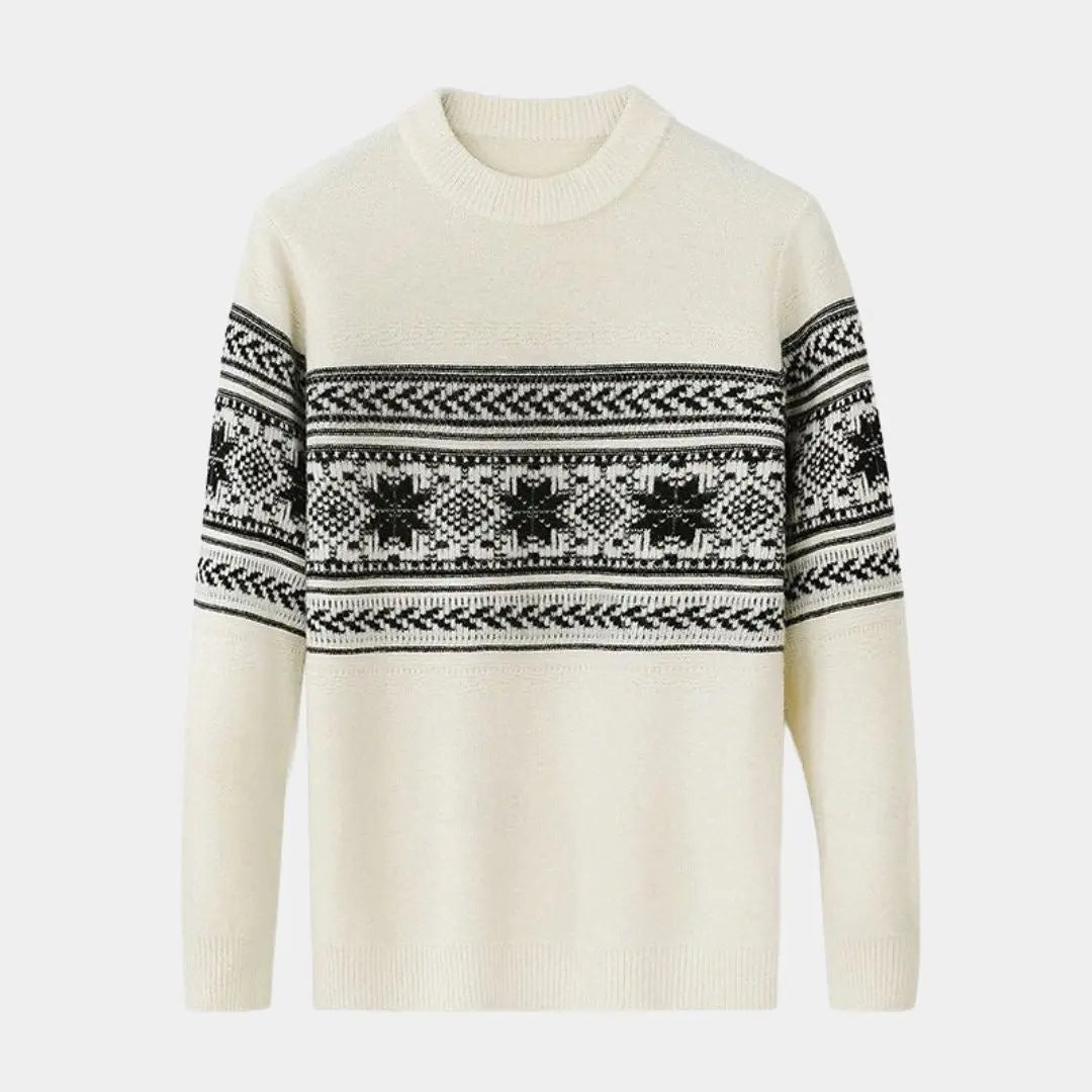 100% Wool Fair Isle Pullover Sweater Jumper - Cross & Crown Cross & Crown