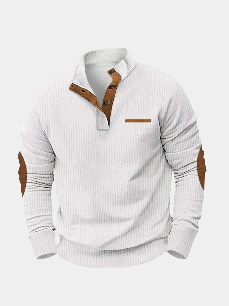 Monaco Casual Henley Pullover - Cross & Crown