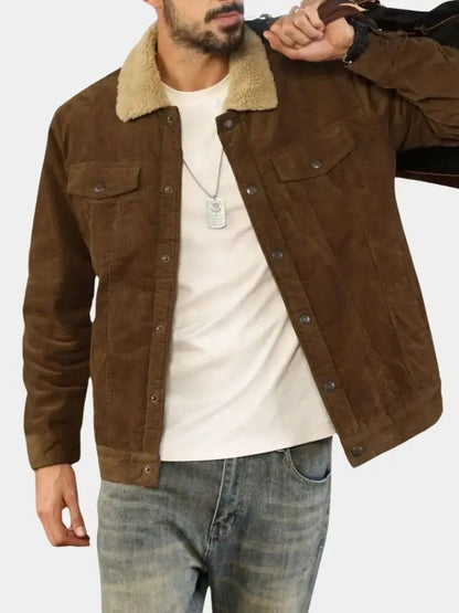 Heritage Corduroy Sherpa Jacket - Cross & Crown