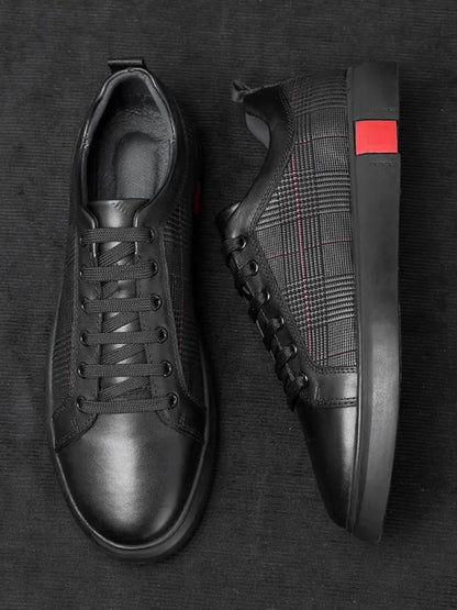 Blackgrid Leather Loafers – Cross & Crown