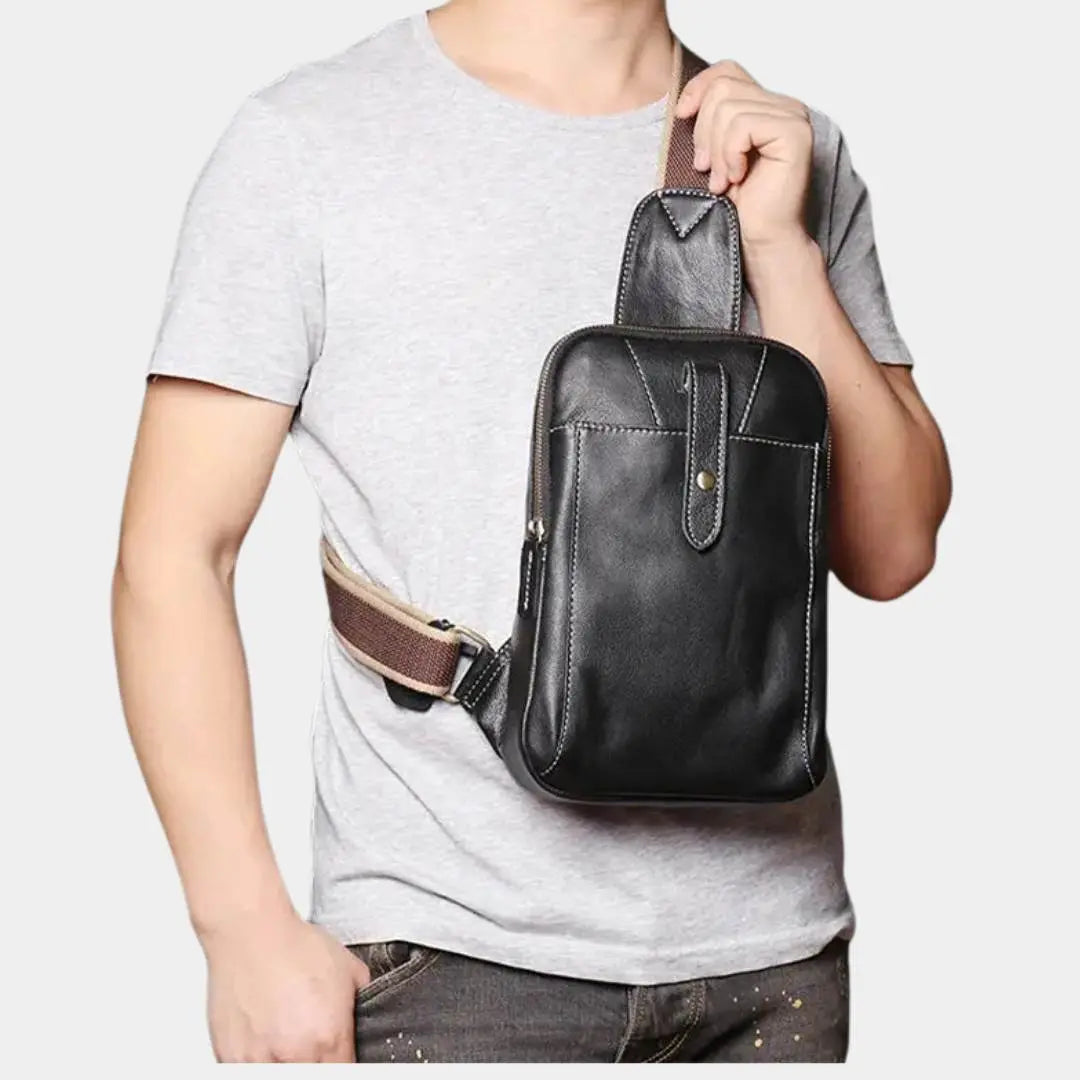 Minimalist Leather Shoulder Bag - Cross & Crown Cross & Crown