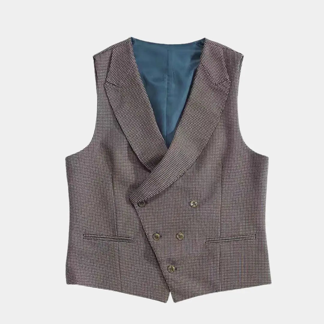 Houndstooth Classy Waistcoat - Cross & Crown Cross & Crown