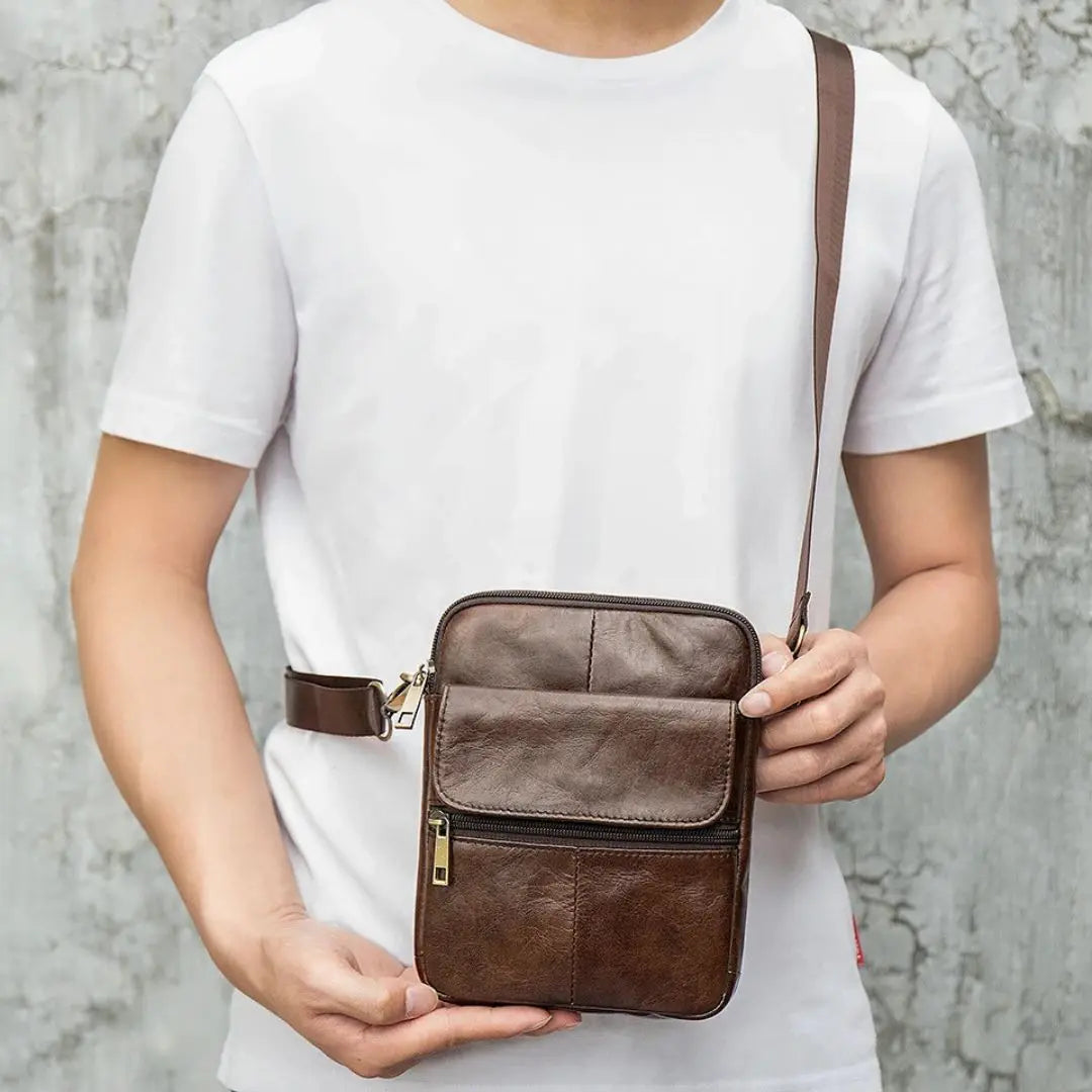 Essential Leather Shoulder Bag - Cross & Crown Cross & Crown