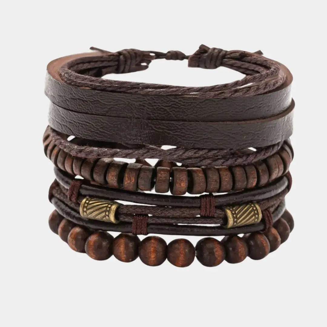 Vintage Bracelet Set - Cross & Crown Cross & Crown