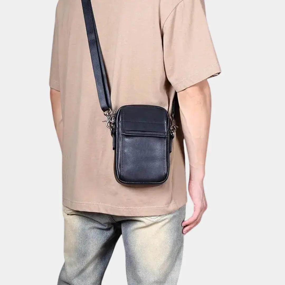 Essential Small Leather Shoulder Bag - Cross & Crown Cross & Crown
