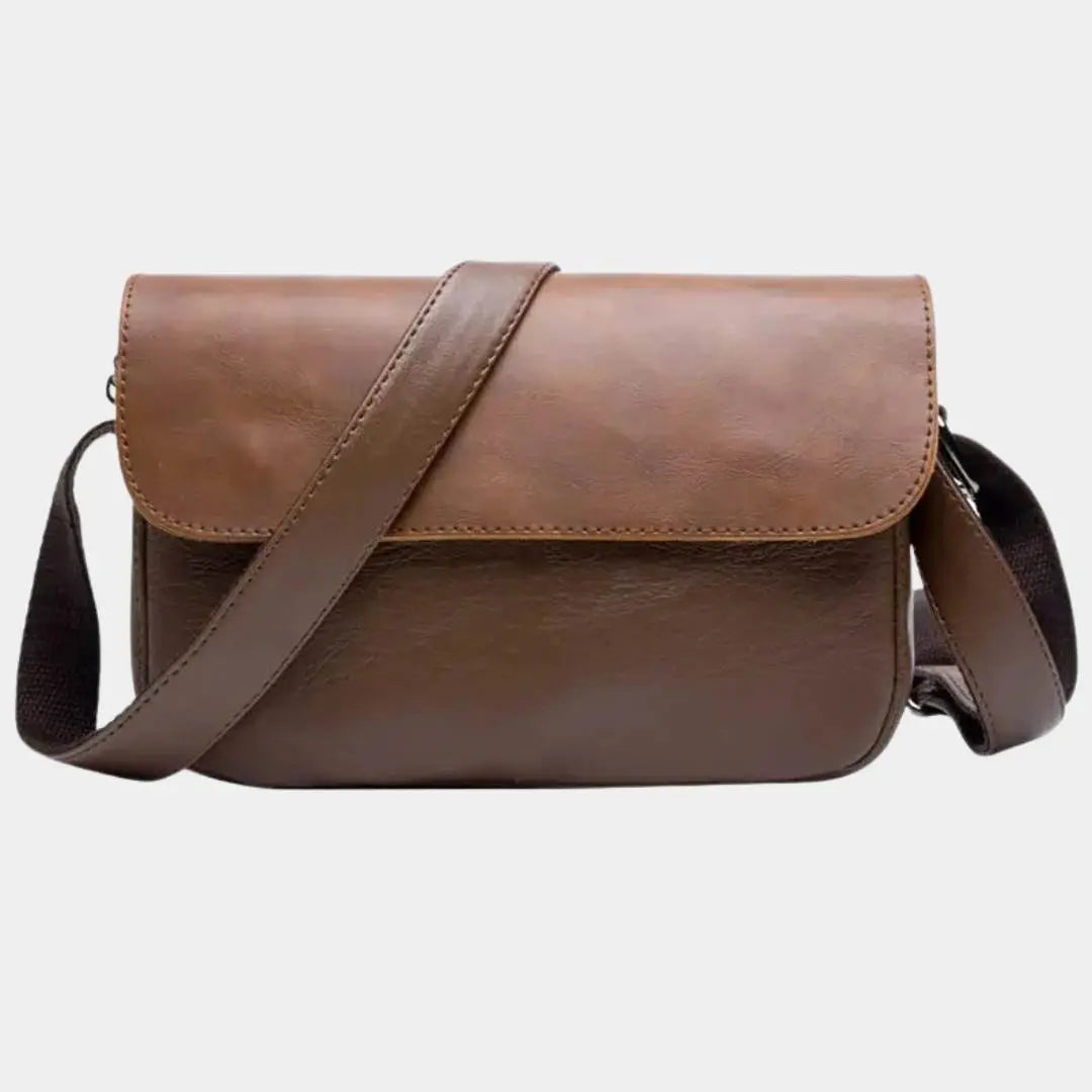 Milan Essential Leather Shoulder Bag - Cross & Crown Cross & Crown