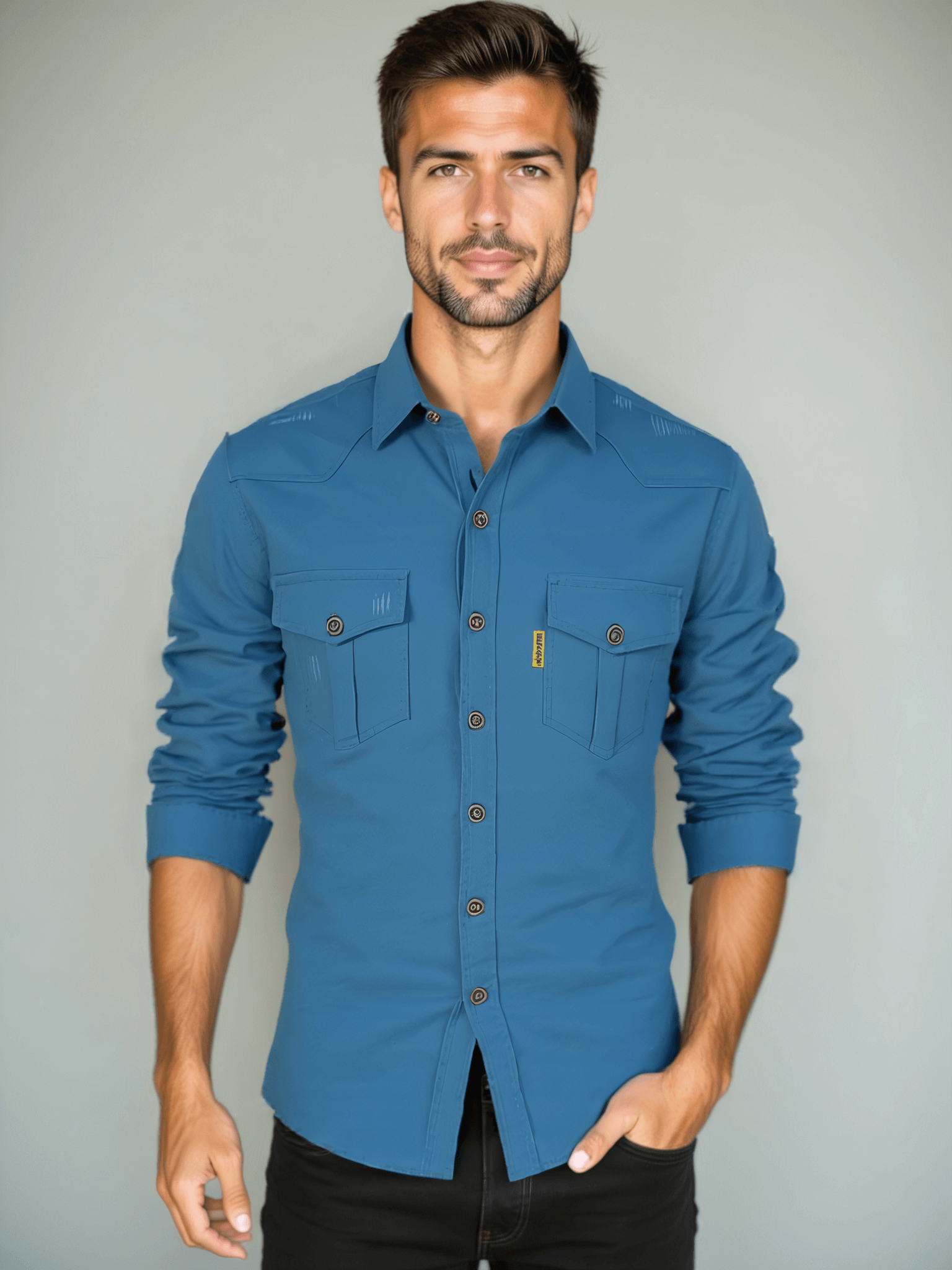 Camisa casual moderna para hombre - <tc>Cross & Crown</tc>