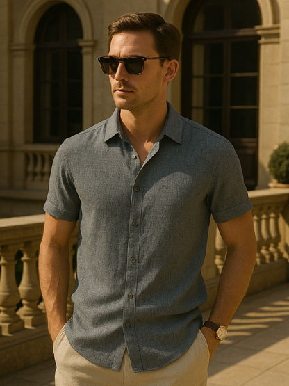 Casual Summer Short Sleeve Shirt - Cross & Crown