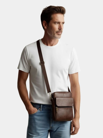 Essential Leather Shoulder Bag - Cross & Crown