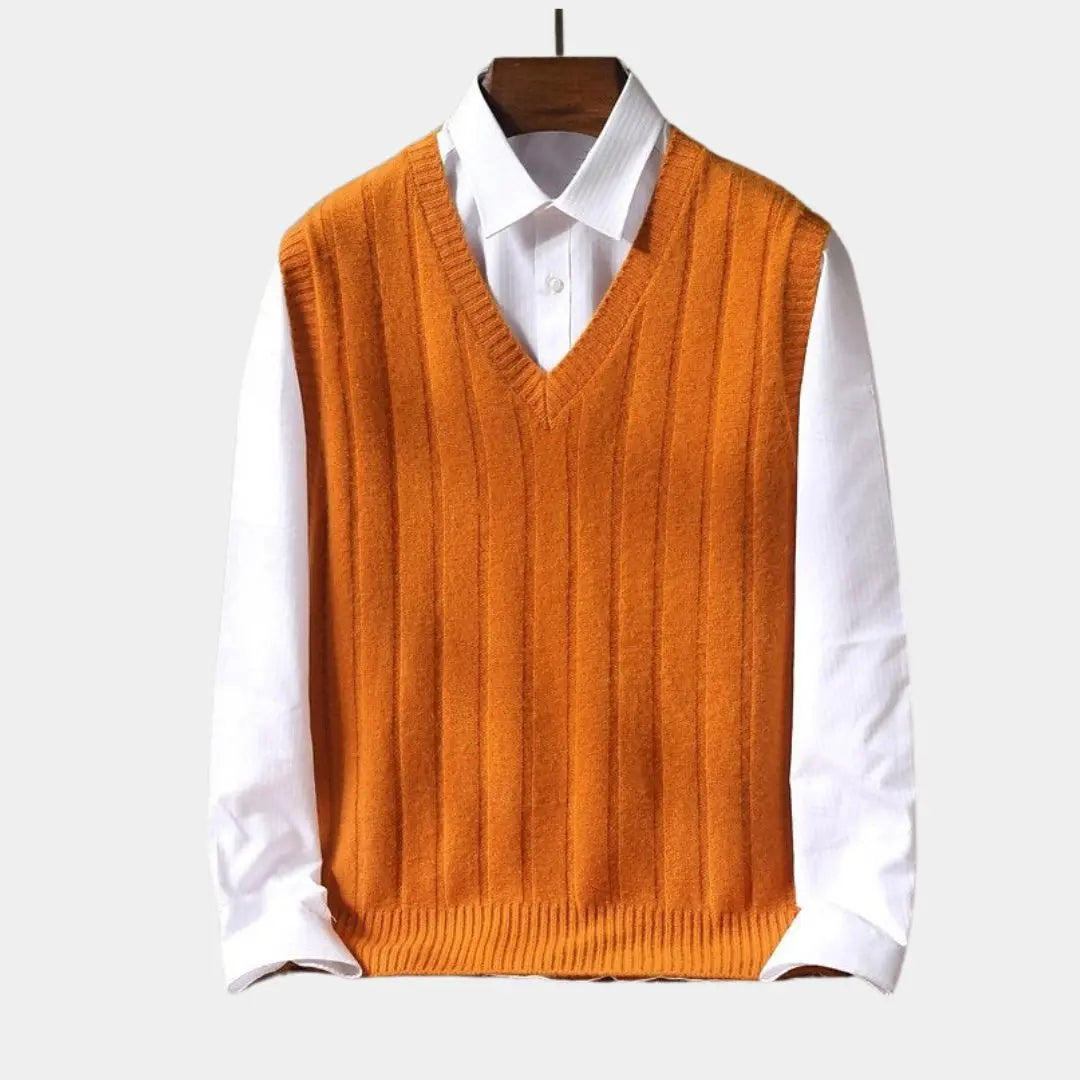 100% Merino Wool Pullover Sweater Vest - Cross & Crown Cross & Crown