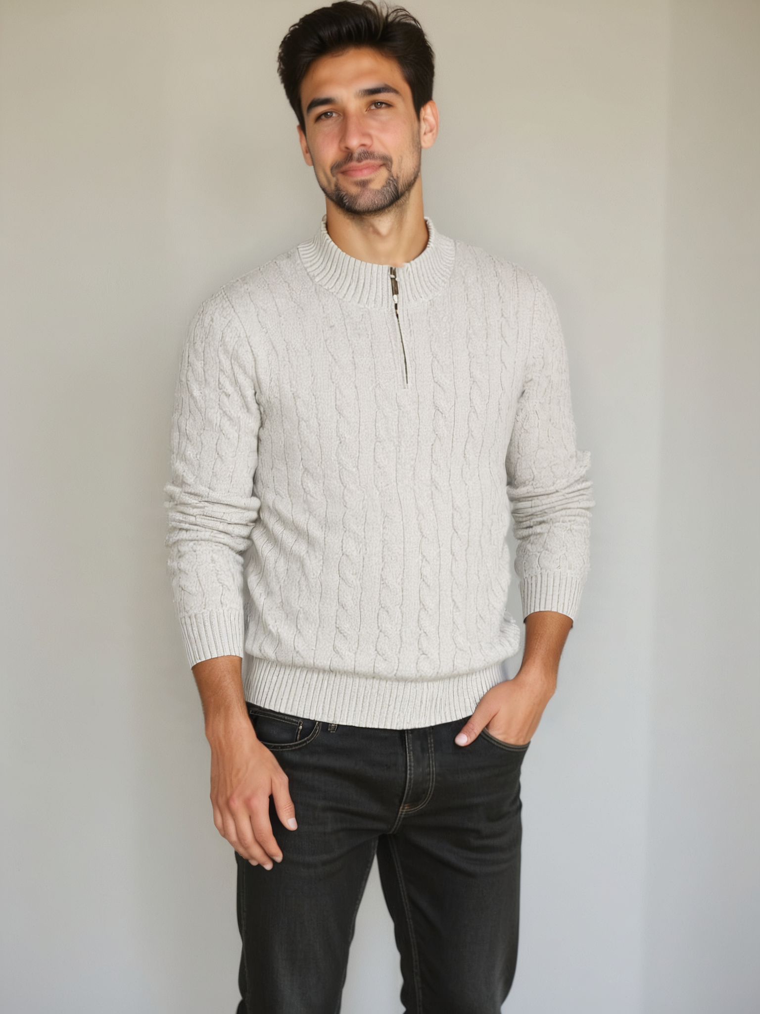 Constance - Maglia con mezza zip