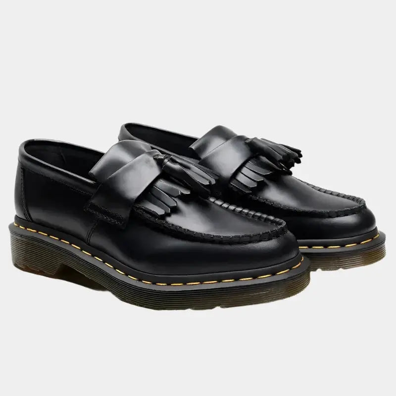 Black Leather Loafers - Cross & Crown Cross Crown