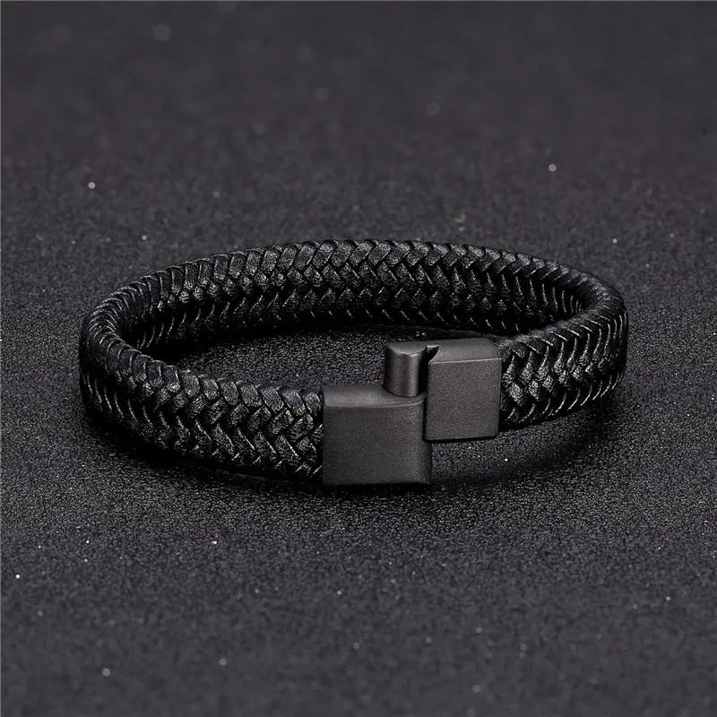 Minimalist Leather Bracelets - Cross & Crown Cross & Crown