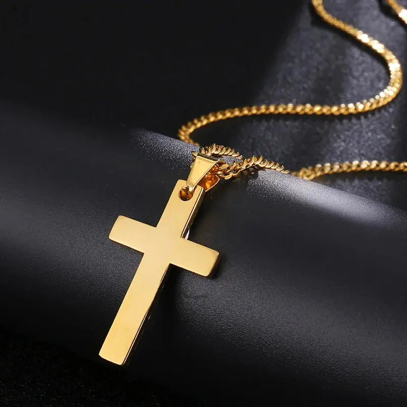 Minimalist Cross Pendant Necklace - Cross & Crown Cross & Crown