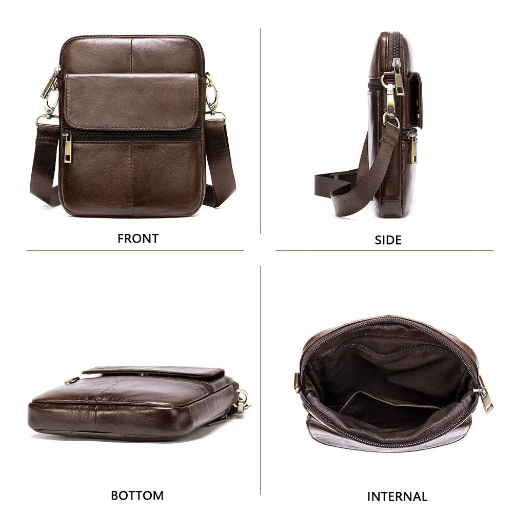 Essential Leather Shoulder Bag - Cross & Crown Cross & Crown