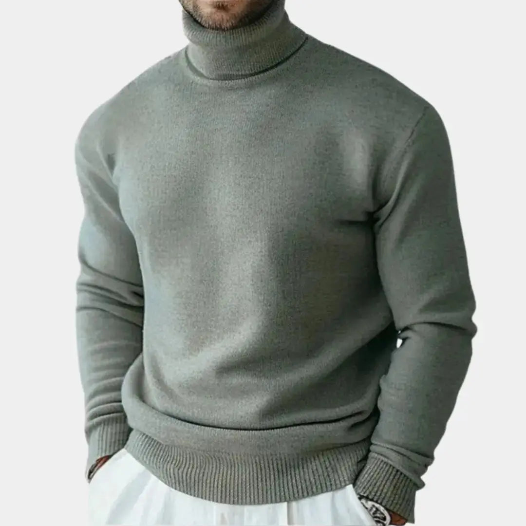 100% Merino Wool Turtleneck Sweater - Cross & Crown Cross & Crown