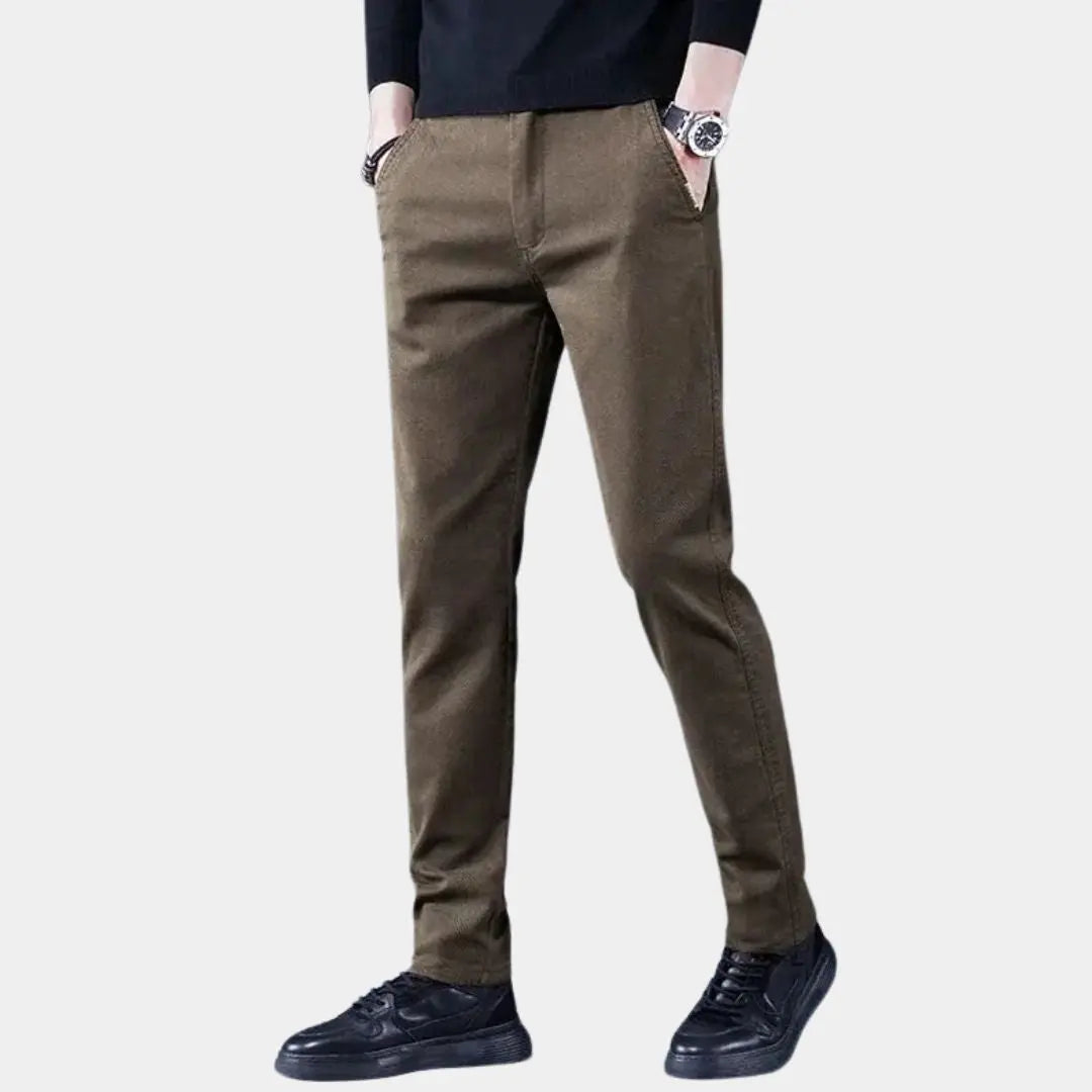 Essential Stretchy Straight Trousers - Cross & Crown Cross & Crown