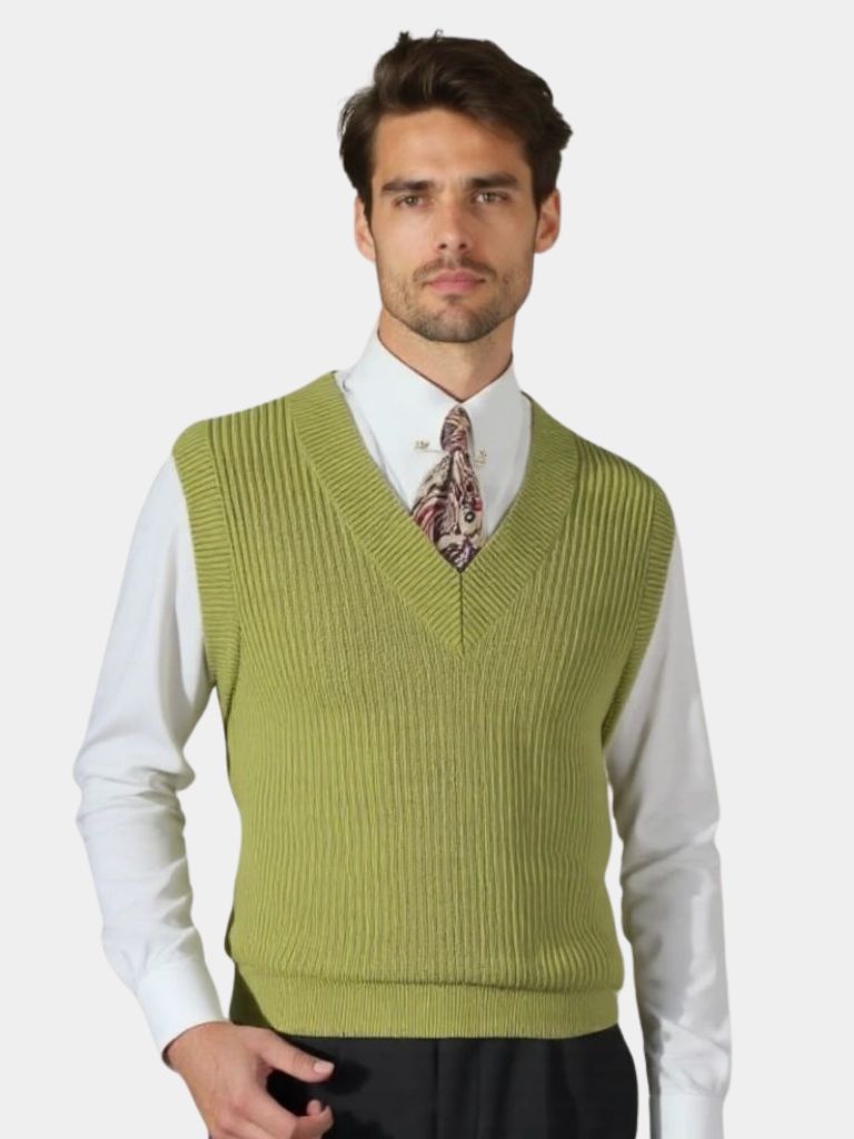 Knit Vest Waistcoat - Cross & Crown
