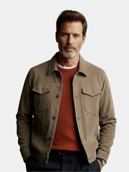 Laurent Leather Aviator Jacket - Cross & Crown