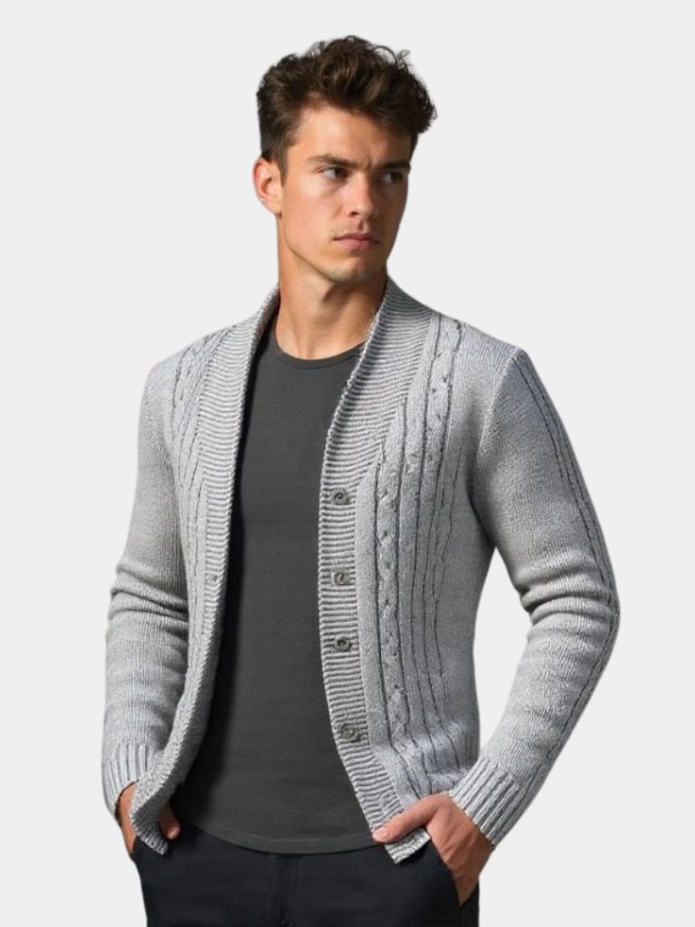 Men's Elegant Knit Cardigan - Cross & Crown