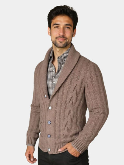 Men's Knitted Cardigan - Cross & Crown