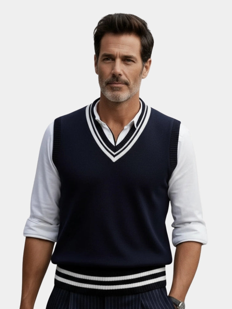 Old Money Essential Knit Vest - Cross & Crown