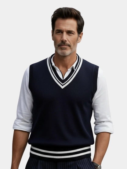 Old Money Essential Knit Vest - Cross & Crown