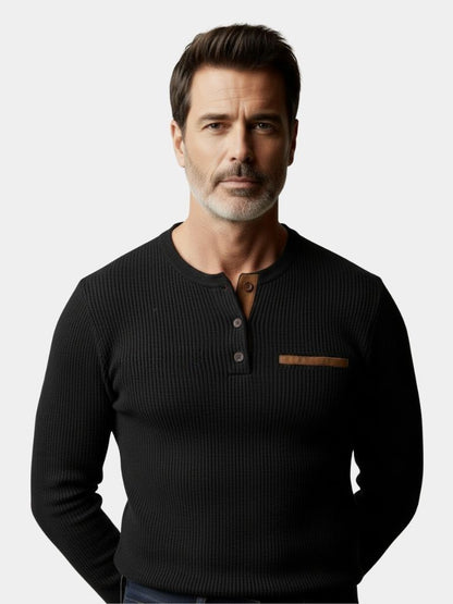 T-shirt a maniche lunghe in velluto a coste - <tc>Cross & Crown</tc>