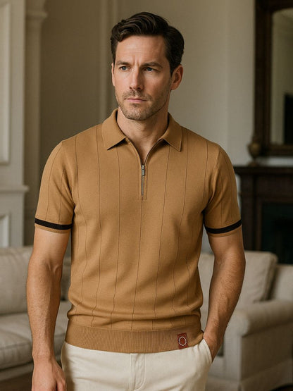 Royal Zip Polo – Cross & Crown
