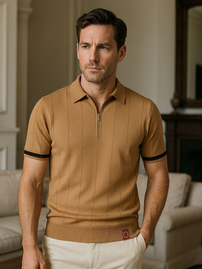 Royal Zip Polo – Cross & Crown