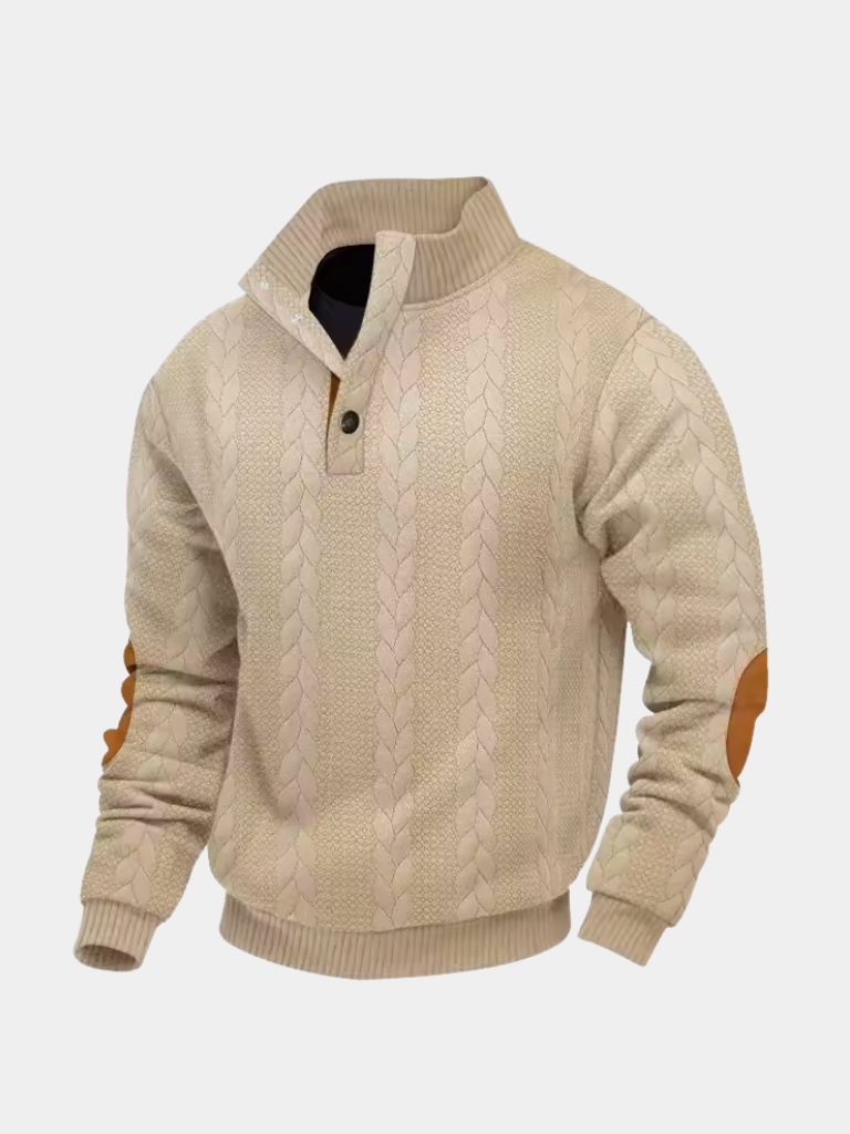 Timberline Long Collar Knit Sweater - Cross & Crown