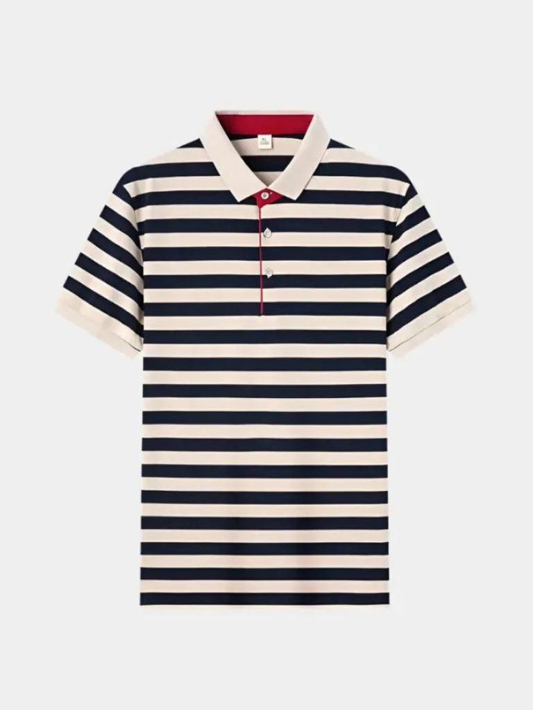 Summer Stripe Polo Shirt - Cross & Crown