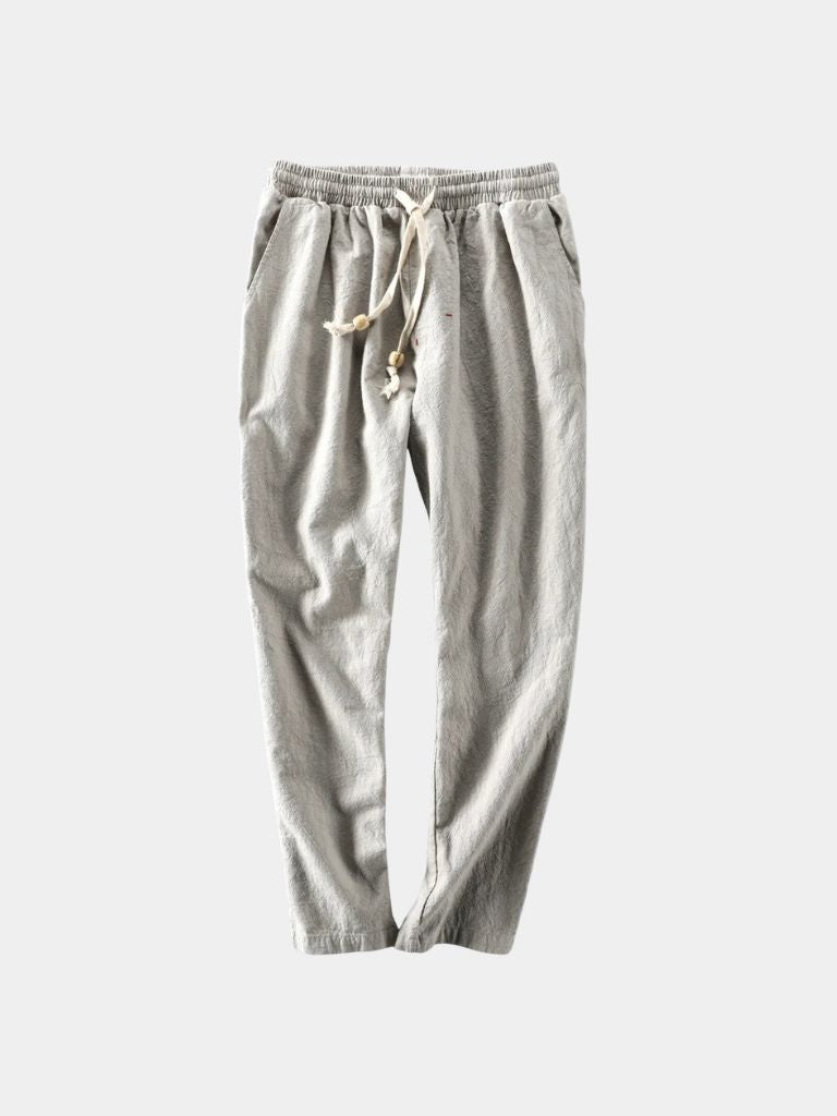 Azure Coast Linen Trousers - Cross & Crown