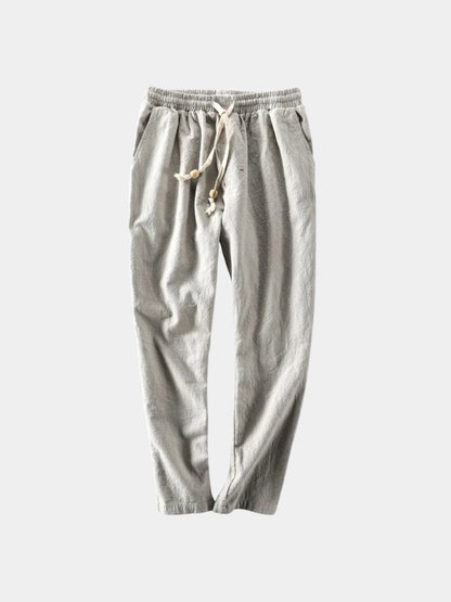 Azure Coast Linen Trousers - Cross & Crown