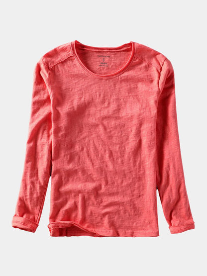 Essential Vintage Cotton Long Sleeve Tee - Cross & Crown