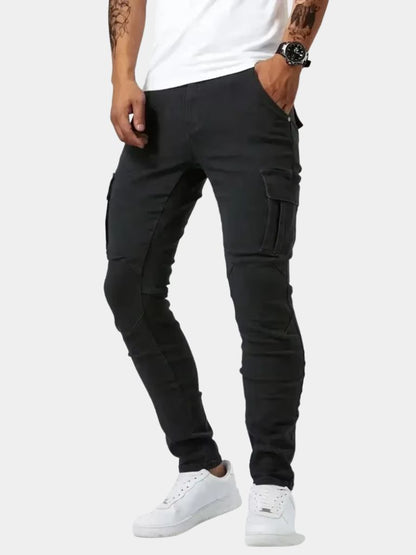 Denim Jeans Cargo Trousers - Cross & Crown