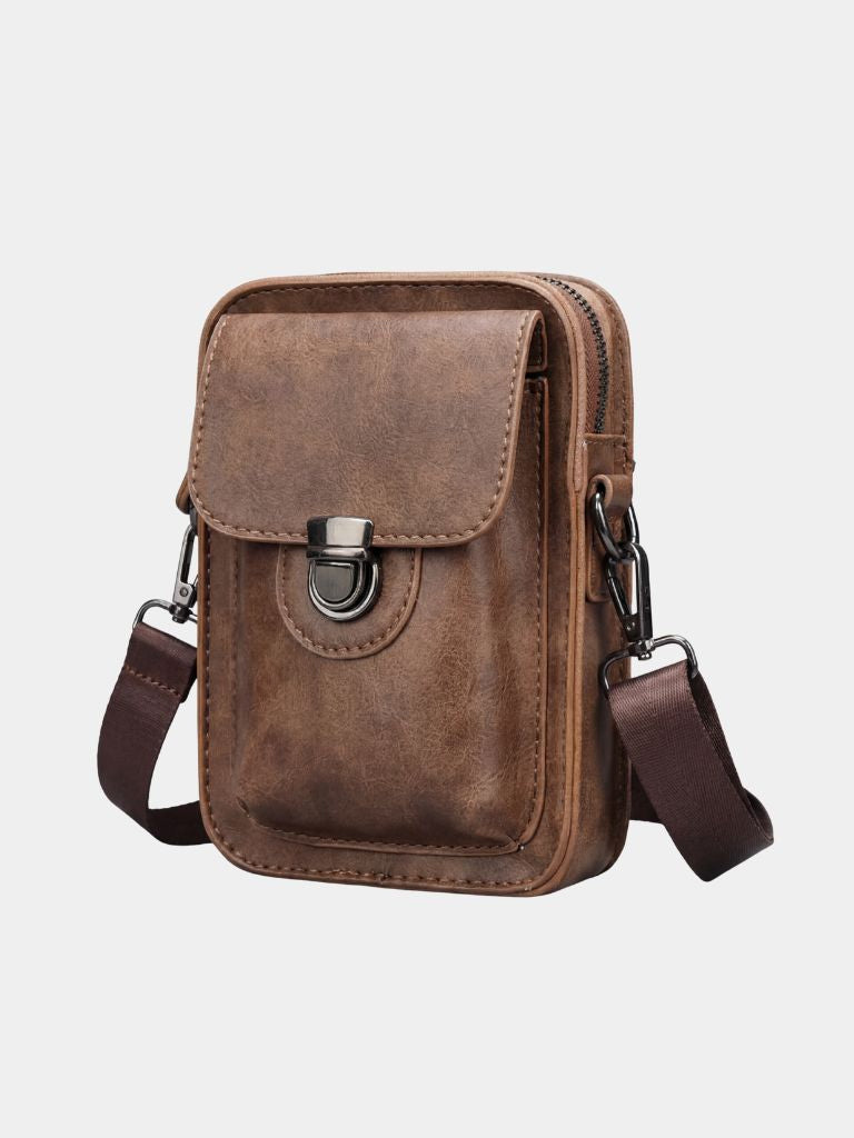 Vintage Mini Leather Crossbody Shoulder Bag - Cross & Crown