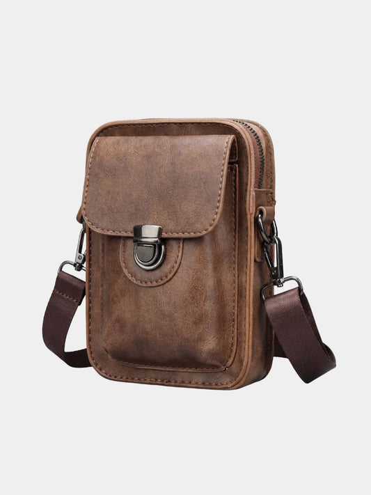 Vintage Mini Leather Crossbody Shoulder Bag - Cross & Crown