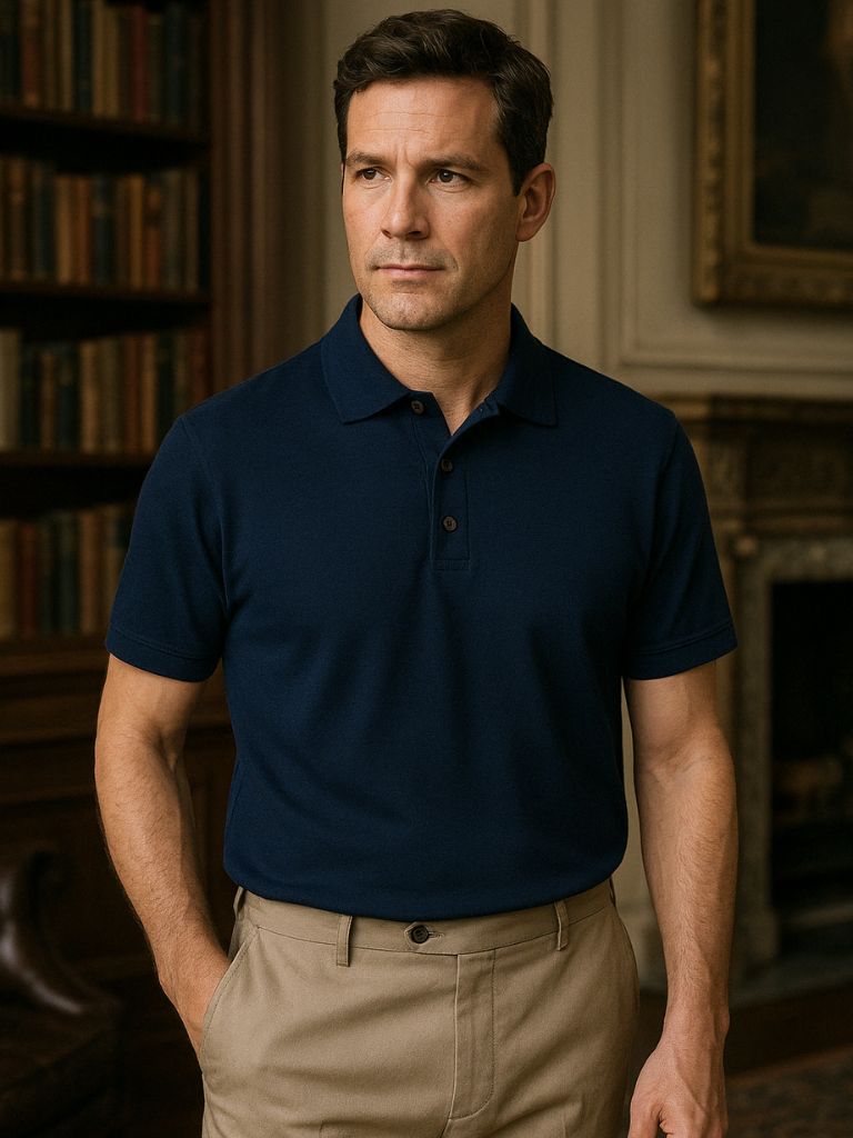 Navy Windsor Polo – Cross & Crown