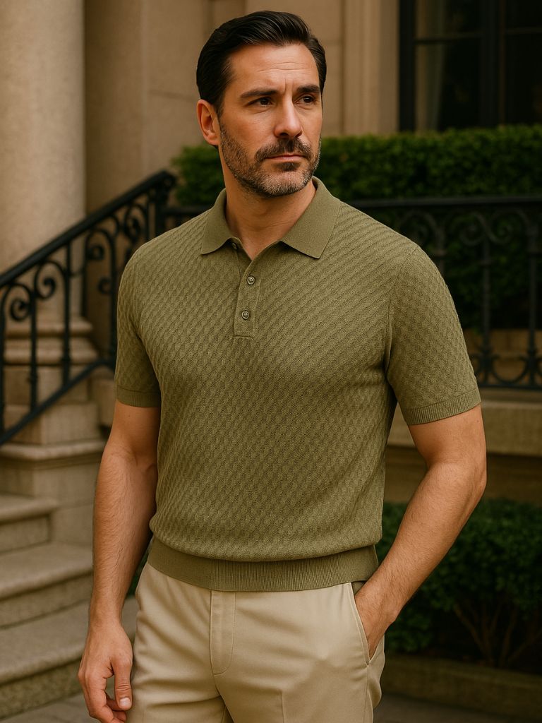 Elegant Cotton Polo T-Shirt - Cross & Crown