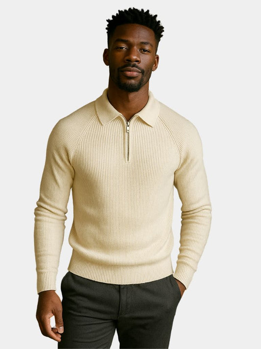 Raglan Quarter Zip Sweater - Cross & Crown