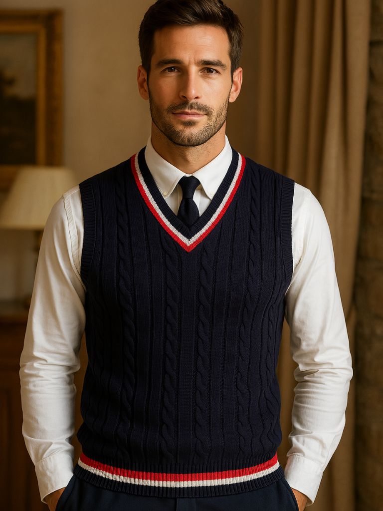 Old Money Essential Knit Vest - Cross & Crown