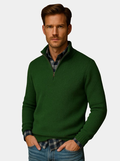 Classic Highland Quarter-Zip Sweater - Cross & Crown