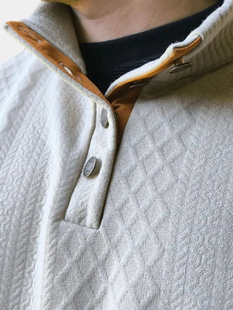 Jersey clásico de punto con cuello alto - <tc>Cross & Crown</tc>