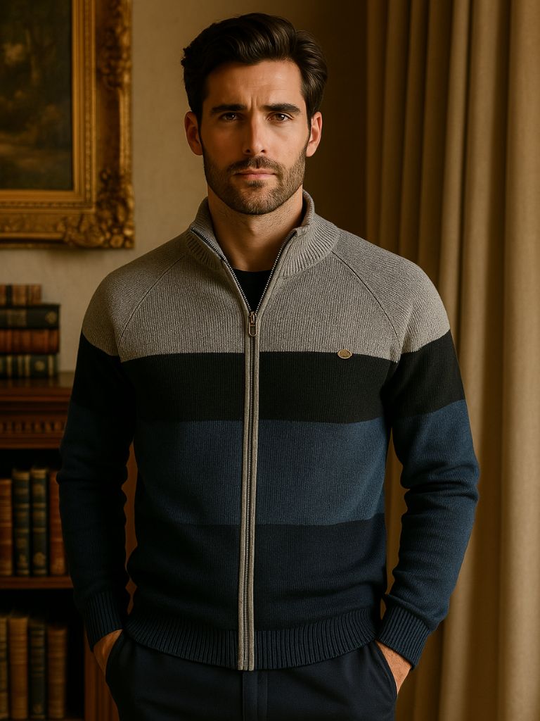 Essential Knit Zipper Sweater - Cross & Crown