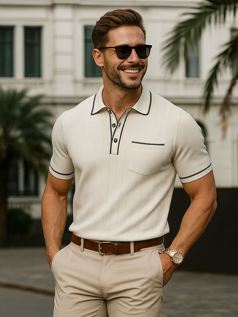 Polo de punto Old Money - <tc>Cross & Crown</tc>