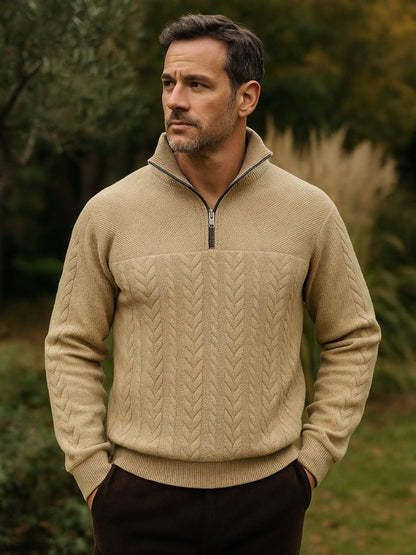 Essential Henry Quarter Zip Pullover - Cross & Crown