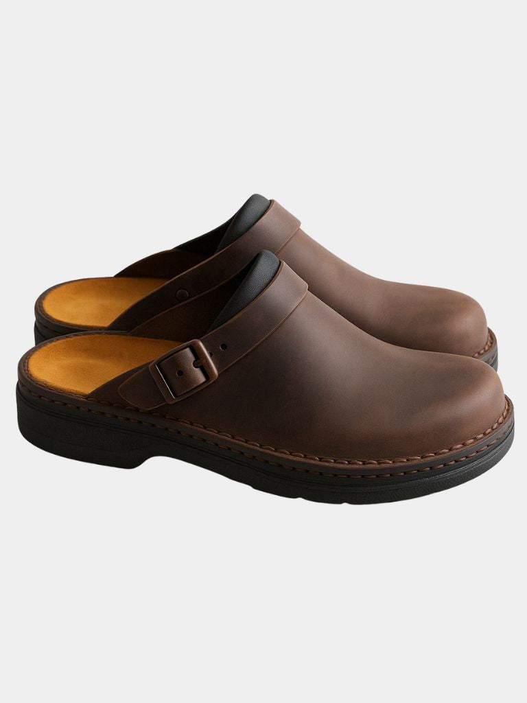 Men´s Leather Clog - Cross & Crown