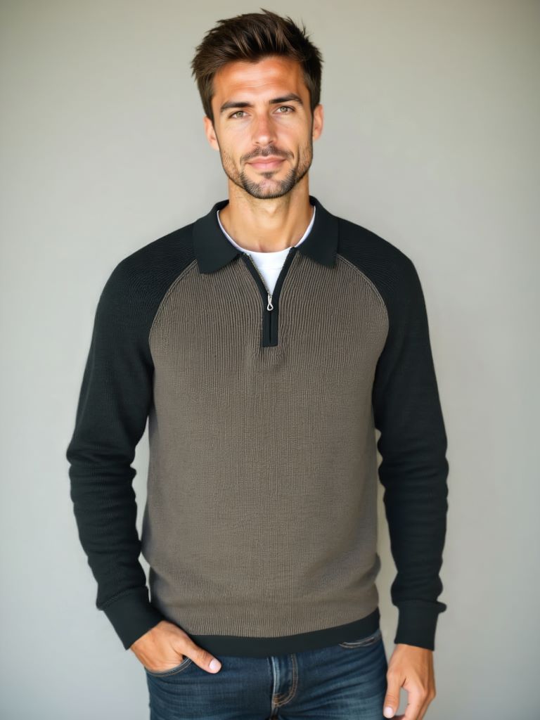 Raglan Quarter Zip Sweater - Cross & Crown