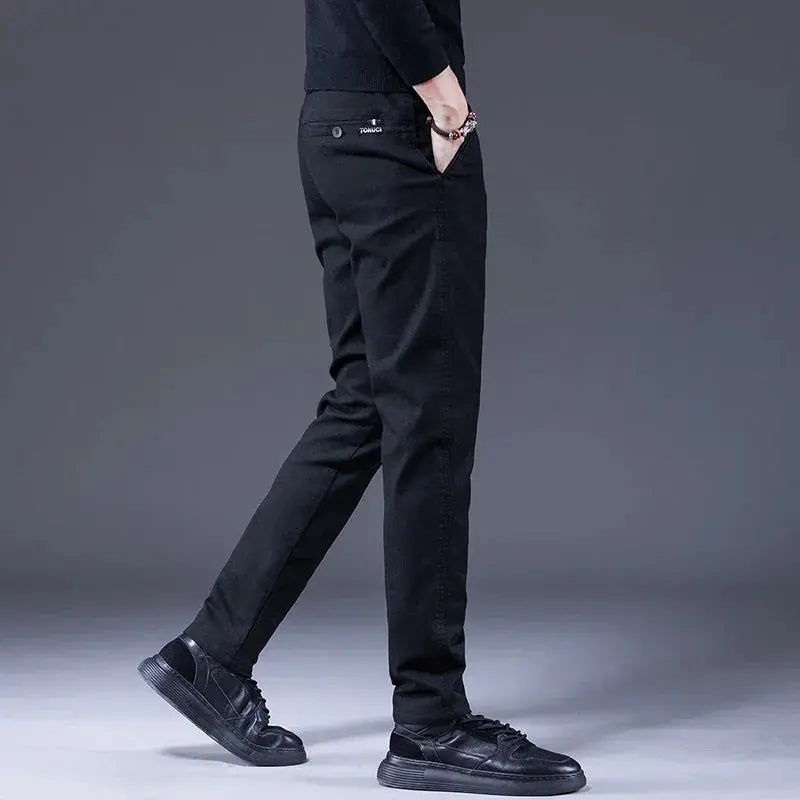 Essential Stretchy Straight Trousers - Cross & Crown Cross & Crown